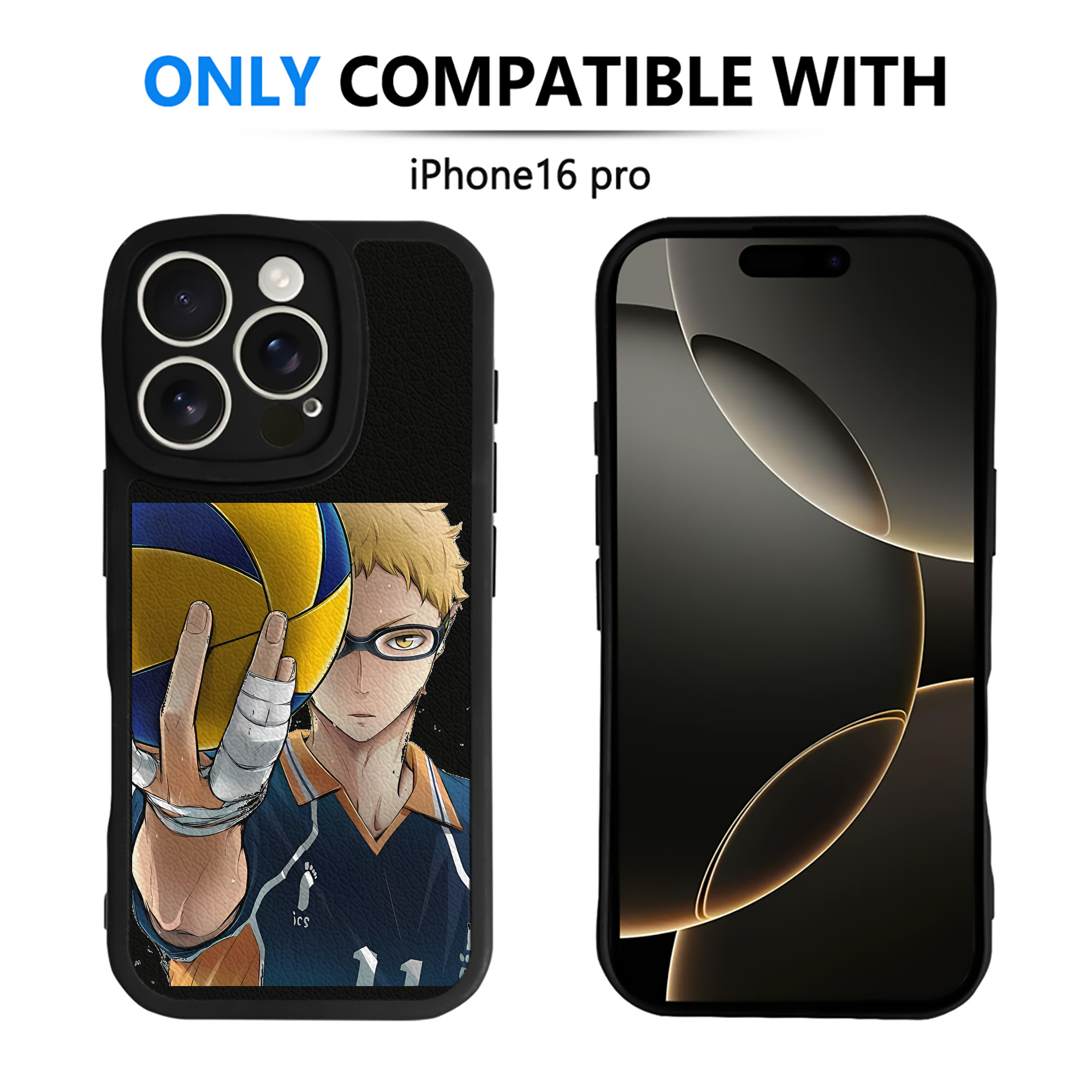 （画像用） ハイキュー!! Haikyu!! 【iPhone 16シリーズ対応】シリコンスマホケース（レザー調） 材質：シリコン